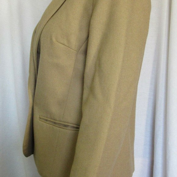 Brown Wool Jacket, Single Button Blazer, Horse - Picture 6 of 10